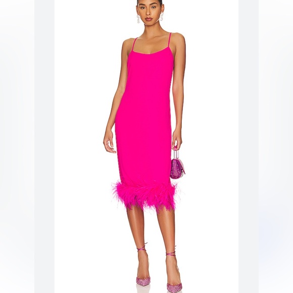 Amanda Uprichard Dresses & Skirts - Amanda Uprichard Marianna Midi Dress in Hot Pink Size Small